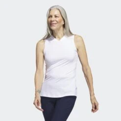 ADIDAS Embossed Mouwloos Poloshirt