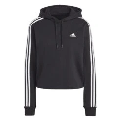 ADIDAS Essentials 3-Stripes French Terry Crop Hoodie -Adidas Winkel essentials 3 stripes french terry crop hoodie 1