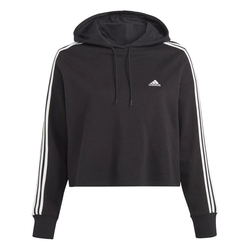 ADIDAS Essentials 3-Stripes French Terry Crop Hoodie (Grote Maat) 4 ADIDAS Essentials 3-Stripes French Terry Crop Hoodie (Grote Maat) - Afbeelding 2