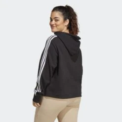 ADIDAS Essentials 3-Stripes French Terry Crop Hoodie (Grote Maat) 9 ADIDAS Essentials 3-Stripes French Terry Crop Hoodie (Grote Maat) -Adidas Winkel essentials 3 stripes french terry crop hoodie grote maat 2