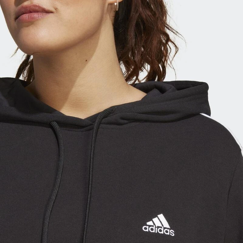 ADIDAS Essentials 3-Stripes French Terry Crop Hoodie (Grote Maat) 6 ADIDAS Essentials 3-Stripes French Terry Crop Hoodie (Grote Maat) - Afbeelding 4