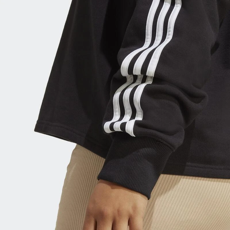 ADIDAS Essentials 3-Stripes French Terry Crop Hoodie (Grote Maat) 7 ADIDAS Essentials 3-Stripes French Terry Crop Hoodie (Grote Maat) - Afbeelding 5