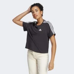 ADIDAS Essentials 3-Stripes Single Jersey Croptop