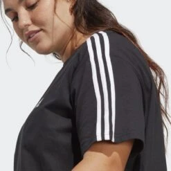 ADIDAS Essentials 3-Stripes Single Jersey Croptop (Grote Maat) -Adidas Winkel essentials 3 stripes single jersey croptop grote maat 4