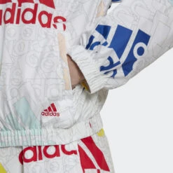 ADIDAS Essentials Multi-Colored Logo Loose Fit Windjack -Adidas Winkel essentials multi colored logo loose fit windjack 3