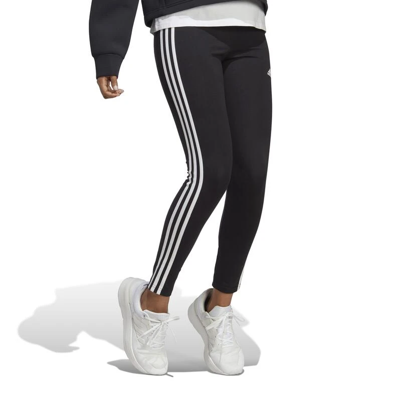 ADIDAS Fitness Legging Met Hoge Taille Voor Dames 3S Zwart En Wit 5 ADIDAS Fitness Legging Met Hoge Taille Voor Dames 3S Zwart En Wit - Afbeelding 3
