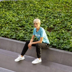 ADIDAS Fitness T-shirt Dames Blauw -Adidas Winkel fitness t shirt dames blauw 11