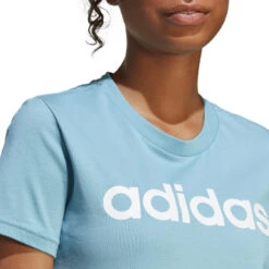 ADIDAS Fitness T-shirt Dames Blauw -Adidas Winkel fitness t shirt dames blauw 3