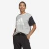 ADIDAS Fitness T-shirt Dames Color Block Grijs -Adidas Winkel fitness t shirt dames color block grijs