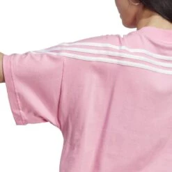 ADIDAS Fitness T-shirt Dames Roze 3 Strepen -Adidas Winkel fitness t shirt dames roze 3 strepen 2