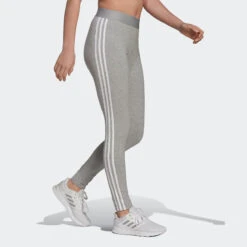ADIDAS Fitnesslegging 3-stripes Gemêleerd Lichtgrijs