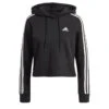 ADIDAS Hoodie Essentials 3-Stripes Cropped Zwart - GM5582 -Adidas Winkel hoodie essentials 3 stripes cropped zwart gm5582