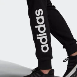 ADIDAS Joggingbroek Voor Fitness Dames Hoog Aandeel Katoen Aansluitend Linear Zwart -Adidas Winkel joggingbroek voor fitness dames hoog aandeel katoen aansluitend linear zwart 3