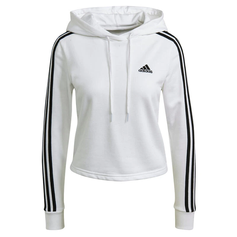 Kap Adidas Essentials 3-Stripes Cropped, Wit, Dames 3 Kap Adidas Essentials 3-Stripes Cropped, Wit, Dames