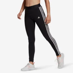 ADIDAS Legging Voor Fitness 3 Strepen Zwart