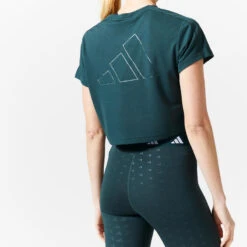 ADIDAS T-shirt Voor Cardiofitness Dames Groen -Adidas Winkel t shirt voor cardiofitness dames groen 2