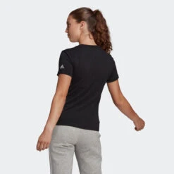 ADIDAS T-SHIRT VOOR FITNESS EN SOFT TRAINING DAMES ZWART -Adidas Winkel t shirt voor fitness en soft training dames zwart 2