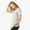 ADIDAS T-SHIRT VOOR FITNESS EN SOFT TRAINING VOOR DAMES GRIJS -Adidas Winkel t shirt voor fitness en soft training voor dames grijs