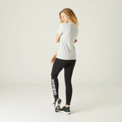 ADIDAS T-SHIRT VOOR FITNESS EN SOFT TRAINING VOOR DAMES GRIJS -Adidas Winkel t shirt voor fitness en soft training voor dames grijs 2