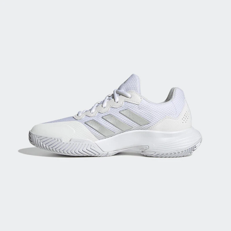 ADIDAS Tennisschoenen Voor Dames Gamecourt Multicourt Wit Zilver 4 ADIDAS Tennisschoenen Voor Dames Gamecourt Multicourt Wit Zilver - Afbeelding 2