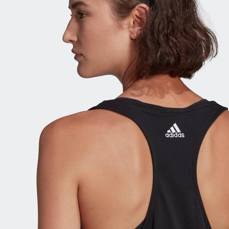 ADIDAS TOP VOOR FITNESS EN SOFT TRAINING DAMES ZWART 6 ADIDAS TOP VOOR FITNESS EN SOFT TRAINING DAMES ZWART - Afbeelding 4